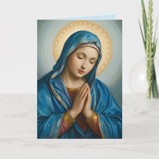 VIrgin Mary Sympathy Folded Greeting Card Kort (Framsida)