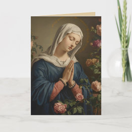 VIrgin Mary Sympathy Folded Greeting Card Kort