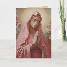 VIrgin Mary Sympathy Folded Greeting Card Kort