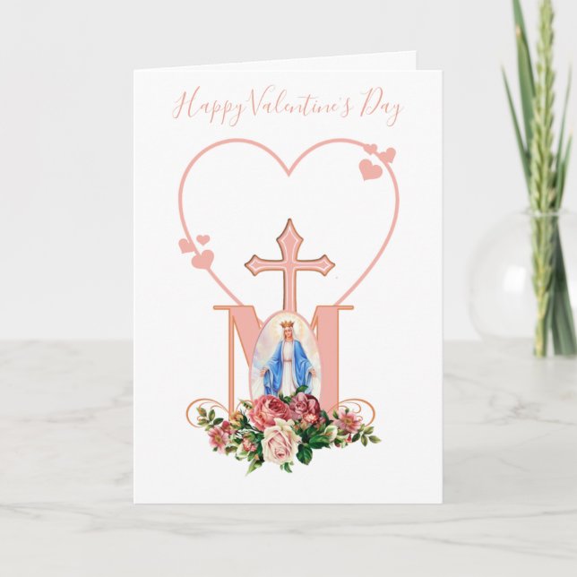 Virgin Mary | Valentines day | Religiösa katolik Kort (Framsida)