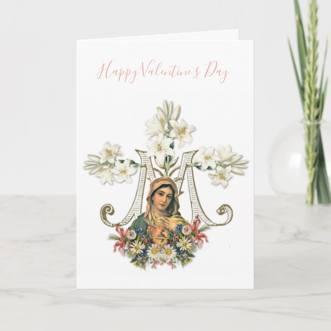Virgin Mary | Valentines day | Religiösa katolik Kort (Framsida)