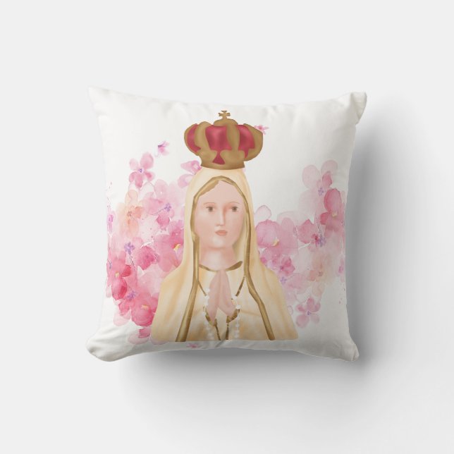 Virgin Mary - Vår Dam Fatima - Christian Kudde (Framsida)