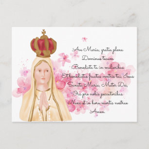 Virgin Mary - Vår Dam Fatima - Christian Vykort