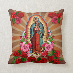 Virgin Mary Vår Dam Guadalupe Dekorativ kudde