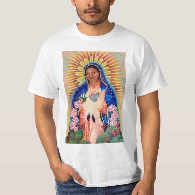 Virgin Mary - vår Dam Guadalupe T-Shirt (Framsida)