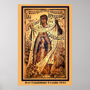 Virgin Mary Vår Dam-Jose Guadalupe Posada Poster