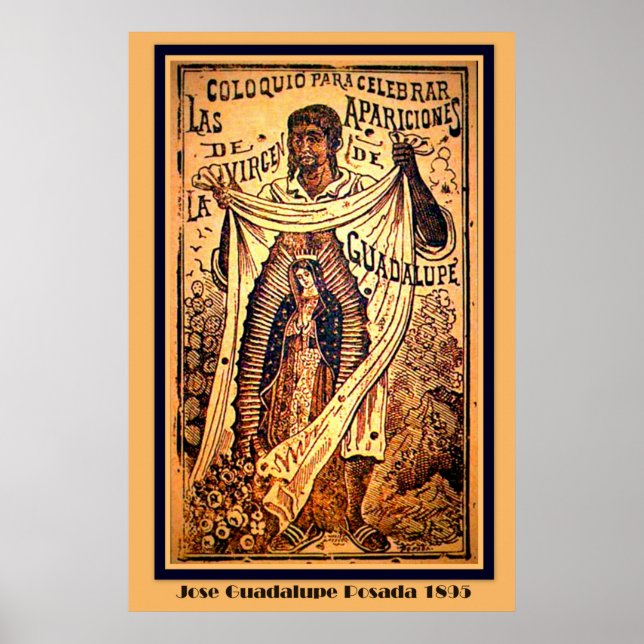 Virgin Mary Vår Dam-Jose Guadalupe Posada Poster (Framsidan)