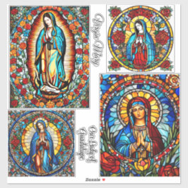 Virgin Mary & Vår Dam vid Guadalupe 4 Söt Klistermärken