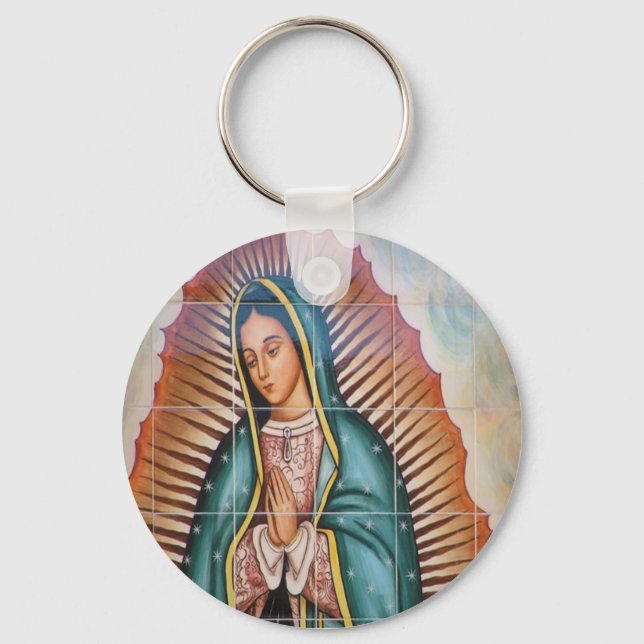 Virgin Mary/Virgen de Guadalupe Nyckelring (Framsida)