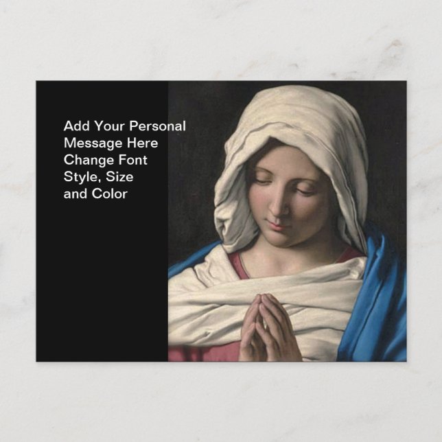 Virgin Mary/Virgen Maria Vykort (Framsida)