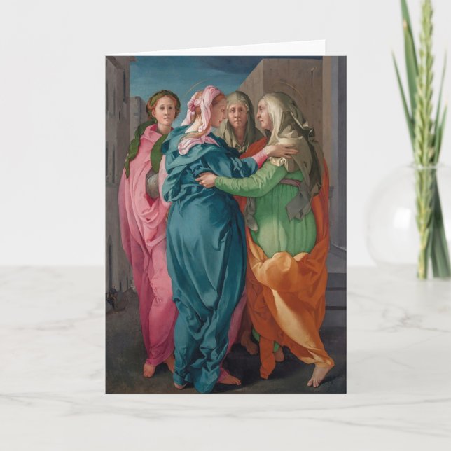 Virgin Mary Visitation to St. Elizabeth Religiösa Kort (Framsida)