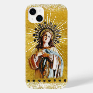 Virgin Mary White & Guld Starry Krona