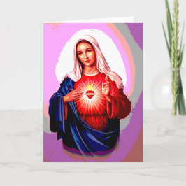 Virgin Marys omakulerade hjärta Kort