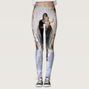 Virgin med Änglar av William Bouguereau Leggings