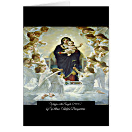 Virgin med Änglar Bouguereau Hälsningskort