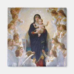 Virgin med Änglar, Bouguereau Magnet