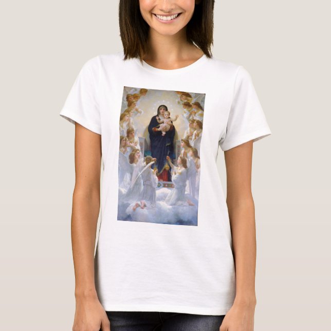 Virgin med Änglar, Bouguereau T Shirt (Framsida)