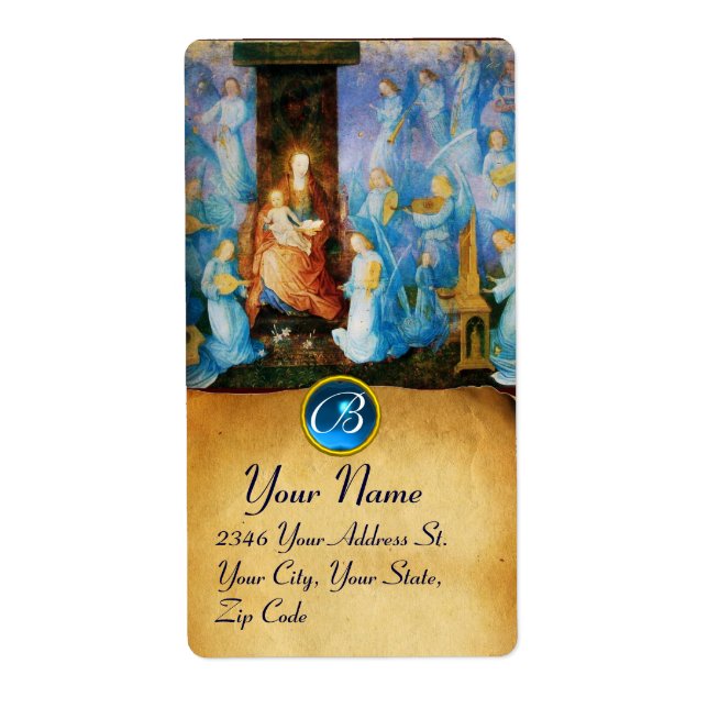 VIRGIN MED BARN - BERÖRD AV ÄNGLAR MONOGRAM FRAKTSEDEL (Framsidan)