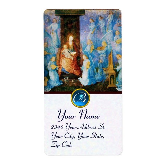 VIRGIN MED BARN - BERÖRD AV ÄNGLAR MONOGRAM FRAKTSEDEL (Framsidan)