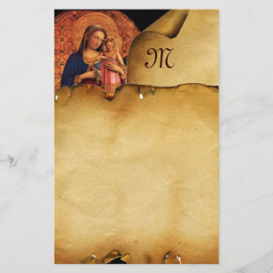 VIRGIN MED BARN OCH SAINGA, Parchment Monogram Brevpapper