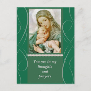 Virgin Mor Mary med Baby Jesus Vykort