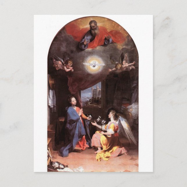 VIRGIN OCH ANSLUTNINGSANGEL VYKORT (Framsida)