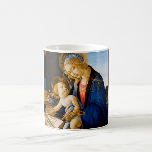 Virgin och barn, Sandro Botticelli Kaffemugg (Center)