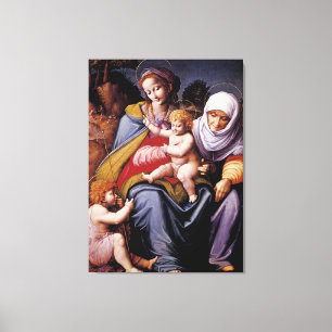 Virgin och Barnet med Saint Elizabeth Canvastryck