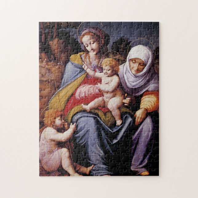 Virgin och Barnet med Saint Elizabeth Pussel (Vertikal)