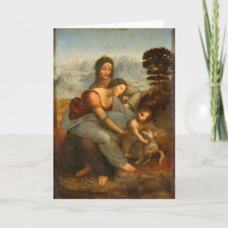 Virgin och barnet med St Anne av Da Vinci Kort