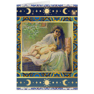 Virgin och Child Alice Havers ViArt-julkort Hälsningskort