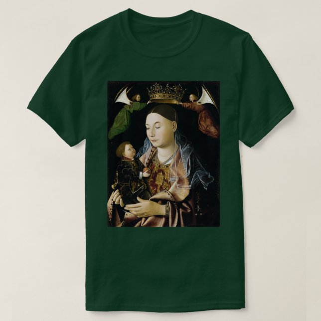 Virgin och Child av Antonello da Messina T Shirt (Design framsida)