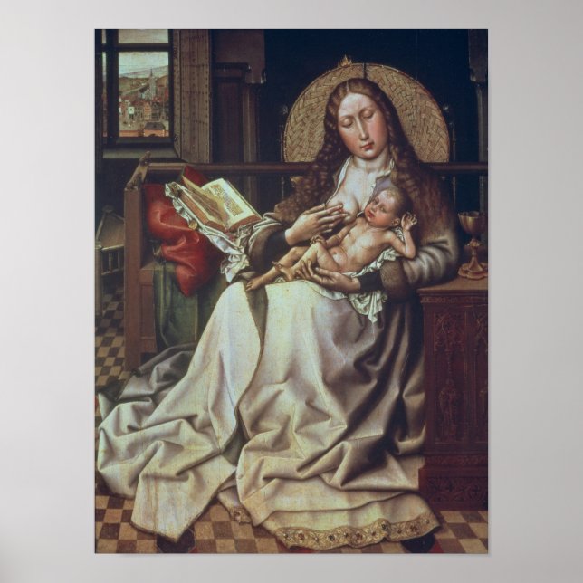 Virgin och Child before a Firescreen, c.1440 Poster (Framsidan)