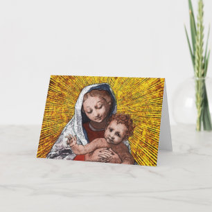 Virgin och Child I Helgkort