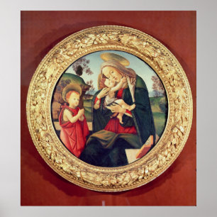 Virgin och Child med John the Baptist Poster