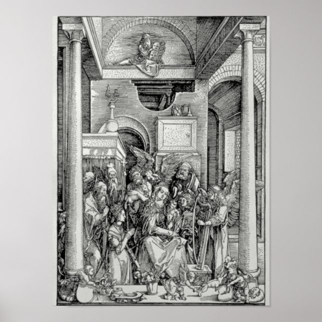 Virgin och Child med Saints Poster (Framsidan)