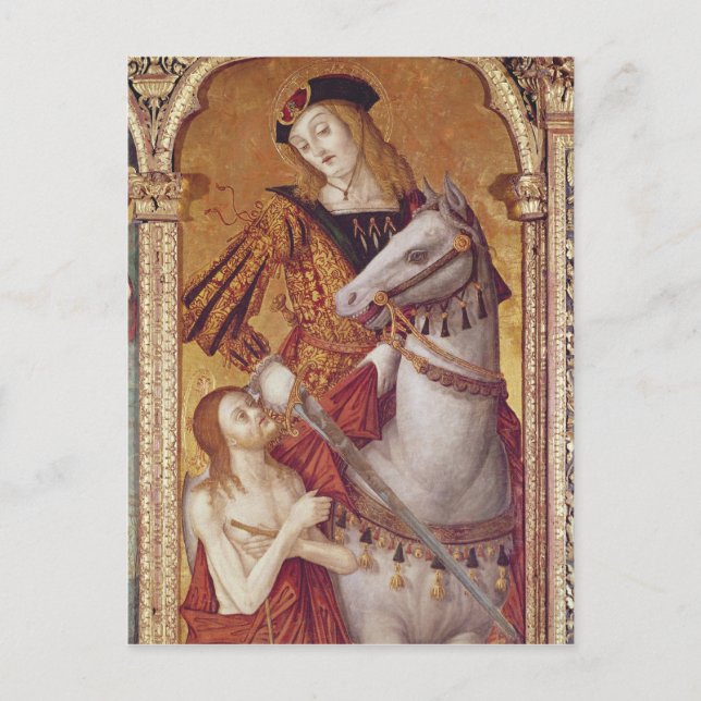 Virgin och Child med SS. Gregory och Martin Vykort (Framsida)