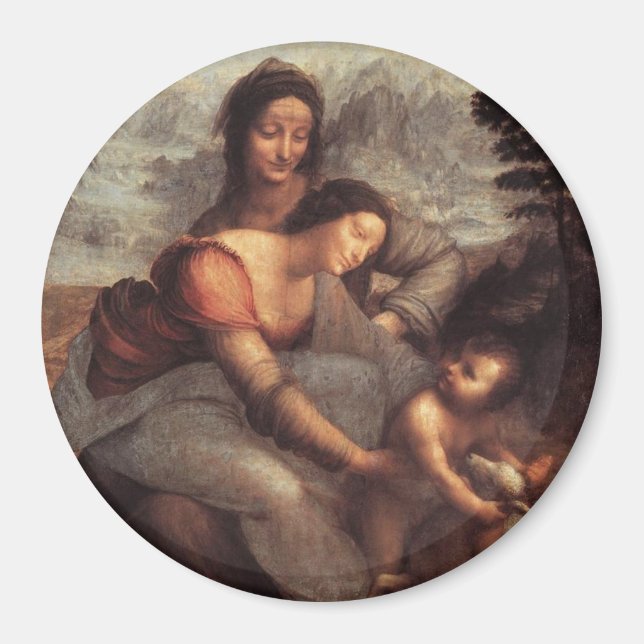 Virgin och Child med St Anne Magnet (Framsidan)