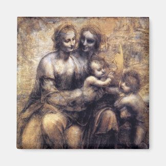 Virgin och Child med St. Anne-sketch Magnet
