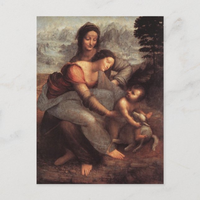Virgin och Child med St Anne Vykort (Framsida)