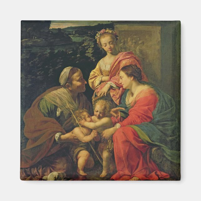 Virgin och Child med St Elizabeth, Infan Magnet (Framsidan)