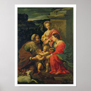 Virgin och Child med St Elizabeth, Infan Poster