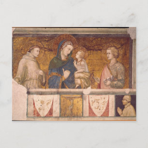 Virgin och Child med St. Francis och St. John Vykort