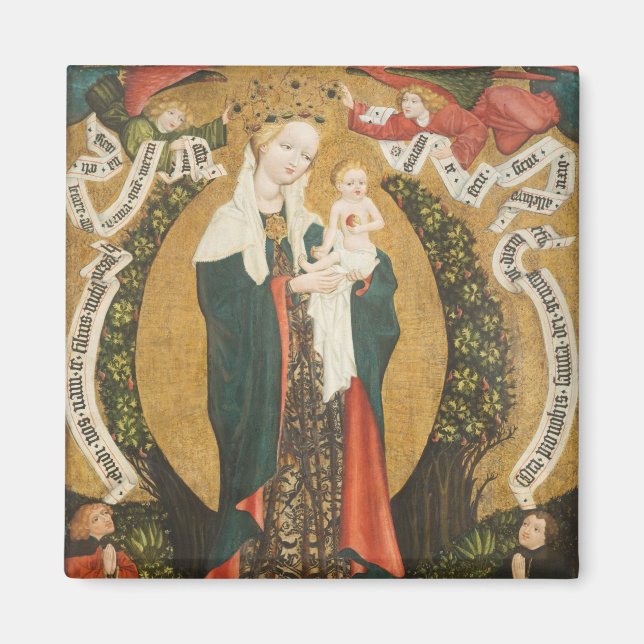 Virgin och Child på Crescent Måne från Destna Magnet (Framsidan)