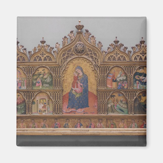 Virgin och underordnad med förklaringsscener magnet (Framsidan)