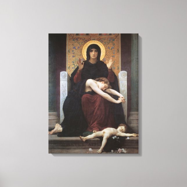 Virgin of Consolation – William Adolphe Bouguereau Canvastryck (Framsida)