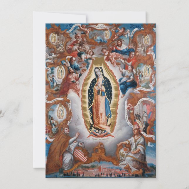 "Virgin of Guadalupe" art anpassningsbar-inbjudnin Inbjudningar (Framsida)