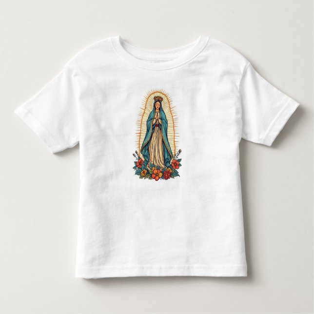 Virgin of Guadalupe Toddler's Tee Shirt (Framsida)