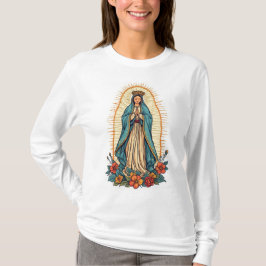 Virgin of Guadalupe Women's Long Sleeve Tee Shirt