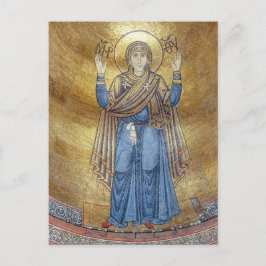 Virgin Orans Byzantine Mosaic Orthodox Icon Vykort